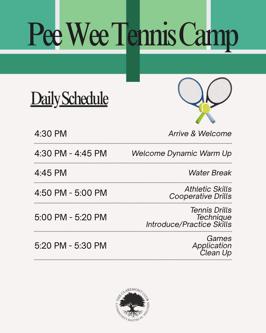 White Green and Black Minimal Simple Tennis Match Schedule Instagram Post (1)