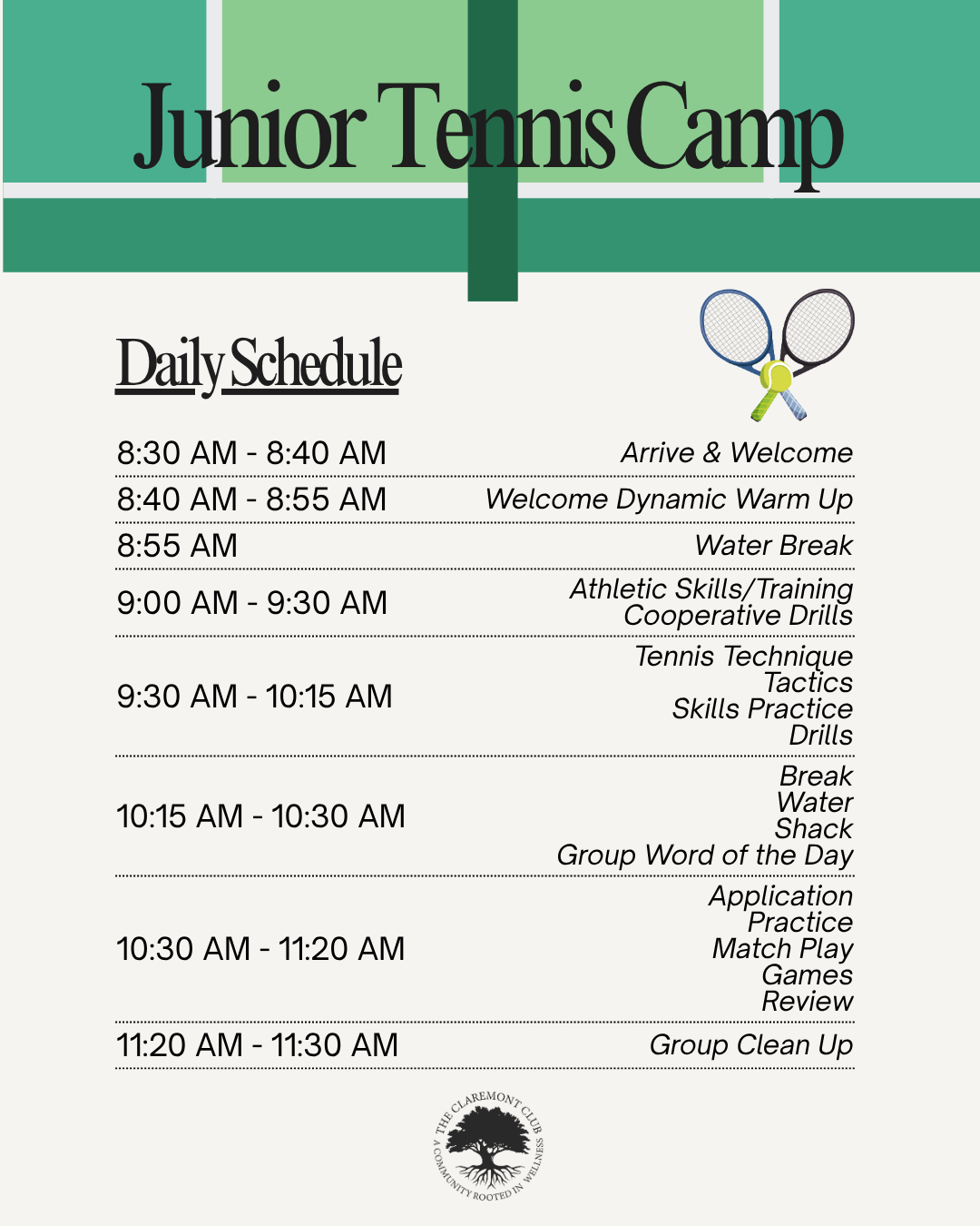 jr tennis camp